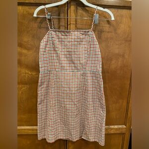 Tilly's Rust Plaid Knee-Length Sundress - Size L